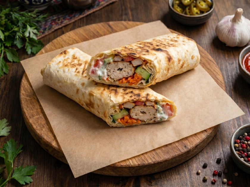 Ролл с люля из курицы