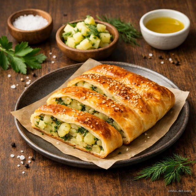 Бурек картофель зелень