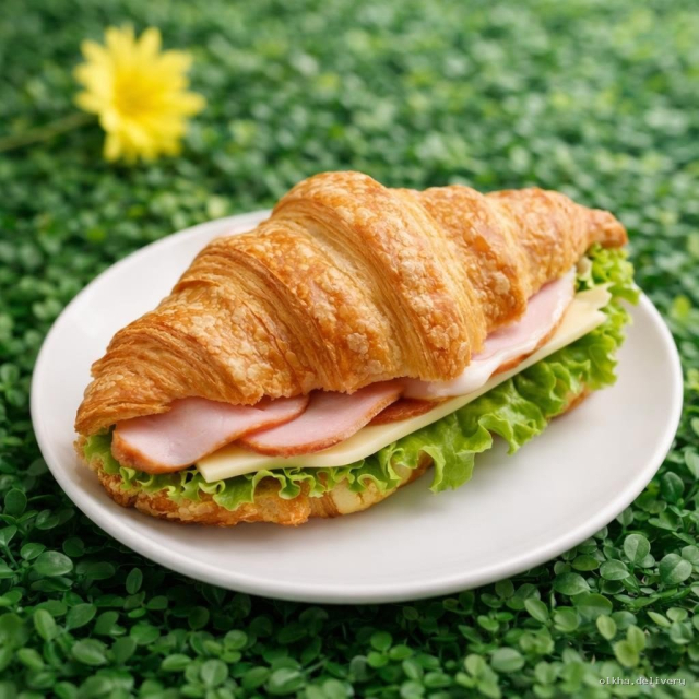 Круассан ветчина сыр