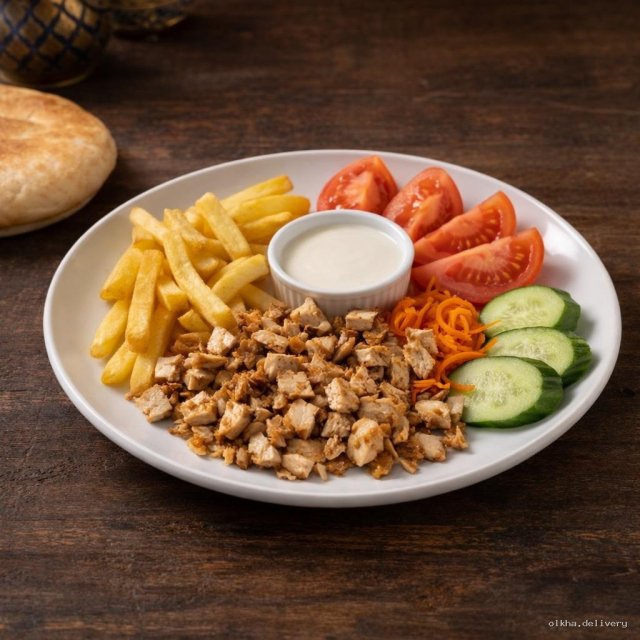 Шаверма на тарелке