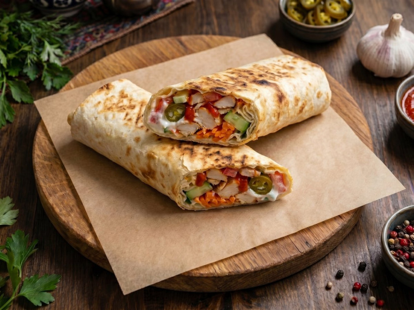 ОСТРАЯ куриная шаверма в лаваше