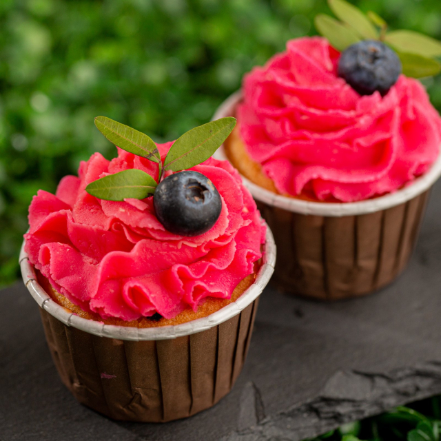 Капкейк с клубникой